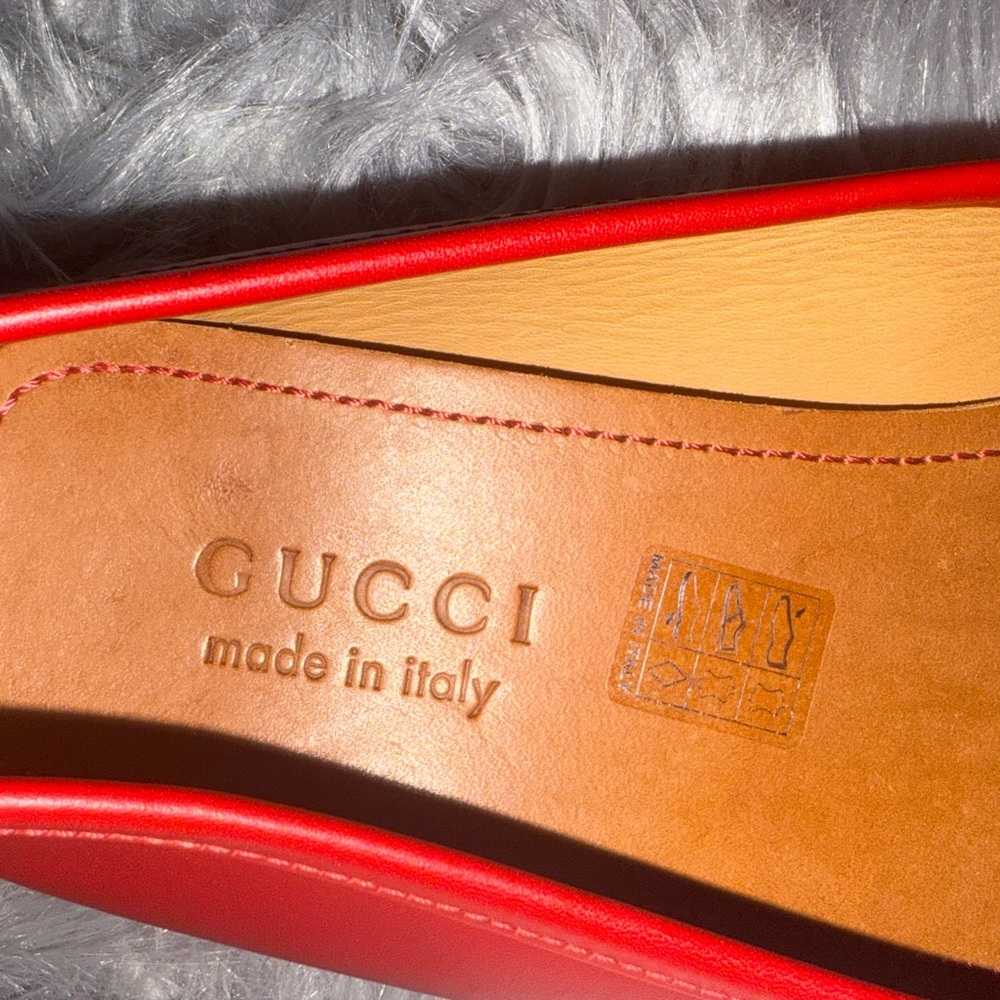 AUTHENTIC Gucci Red Leather Loafers for Men (DUST BAGS ONLY) (WORN ONCE) - Picture 5 of 6